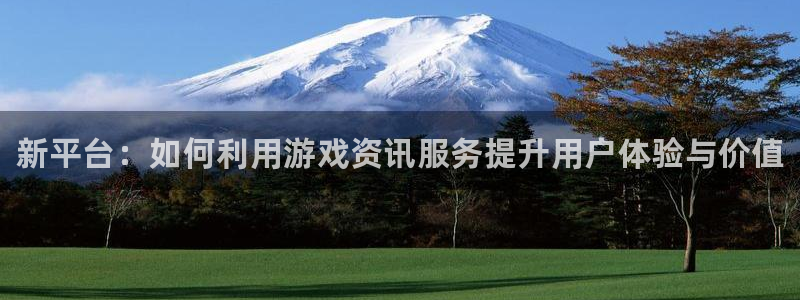 天美娱乐官方登录网址：新平台：如何利用游戏资讯服务提升用户体