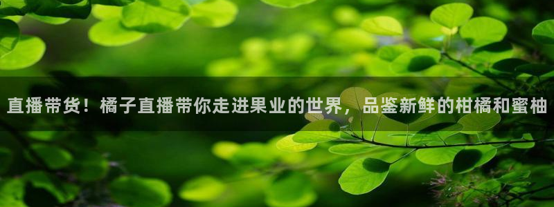 体育直播看球吧：直播带货！橘子直播带你走进果业的世界，品鉴新鲜的柑橘和蜜柚